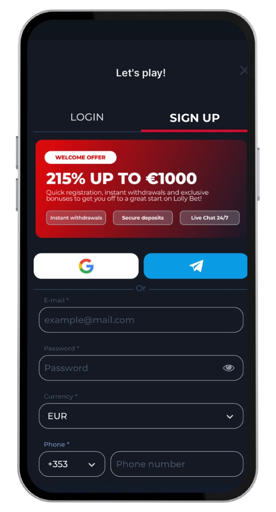 LollyBet online